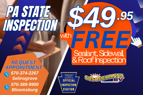PENNSYLVANIA STATE INSPECTION RV TRAVEL TRAILER